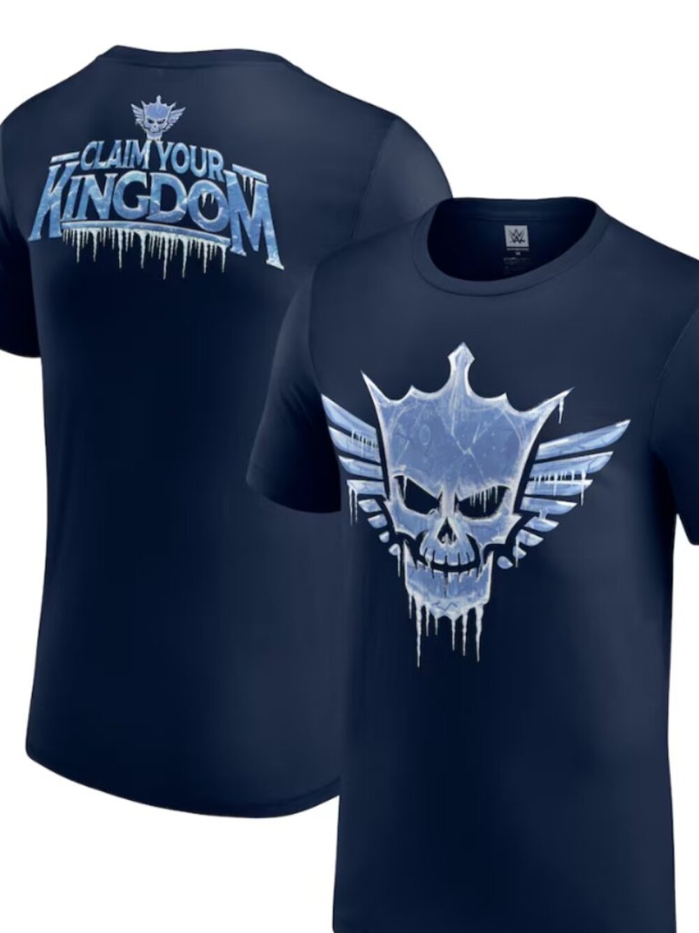 WWE Men's Navy Cody Rhodes Claim Your Kingdom Ice Skull T-Shirt L New